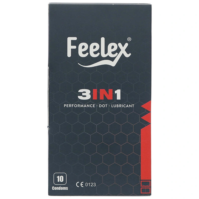 Bao cao su Feelex 3 in 1 gân nổi, có gai hộp 10 cái - 2